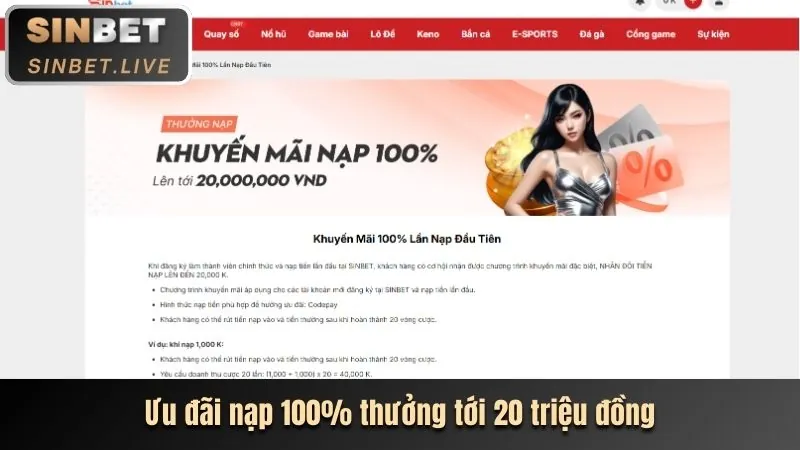 Tiền thưởng chào mừng tải 6fff